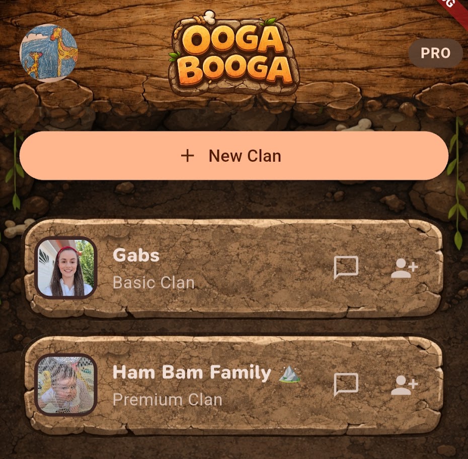 Async Video Chat App Home Screen